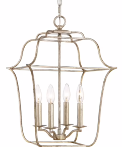 Gallery 4-Light Foyer Pendant in Century Silver Leaf