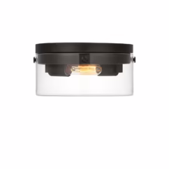 Garrett 2-Light Flushmount Ceiling Light in Aged Iron