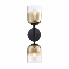 Gatsby 2-Light Wall Sconce in Matte Black