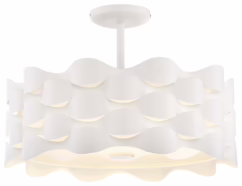 George Kovacs Coastal Current Ceiling Light in Sand White