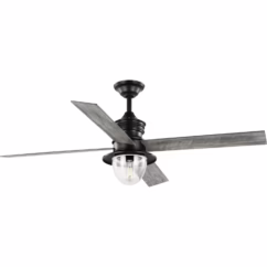 Gillen 1-Light 56" Outdoor Ceiling Fan in Matte Black