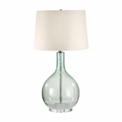 Glass 1-Light Table Lamp in Green