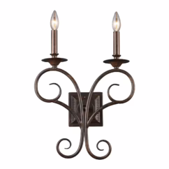 Gloucester 2-Light Wall Sconce in Weathered Bronze