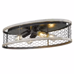 Golden Bailey 4-Light Ceiling Light in Matte Black - 3171-FM24-BLK-CW