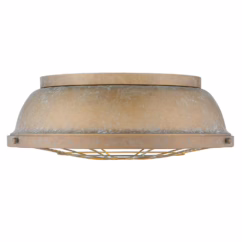 Golden Bartlett 3-Light 17" Ceiling Light in Copper Patina
