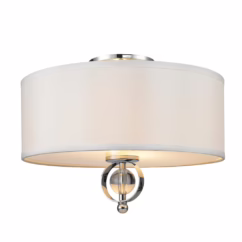 Golden Cerchi Shaded Ceiling Light in Chrome