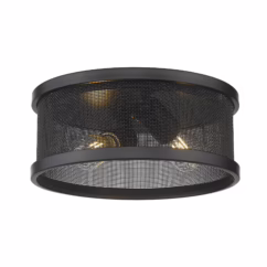 Golden Channing 2-Light Ceiling Light in Matte Black