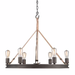 Golden Chatham 6-Light Chandelier in Gunmetal Bronze