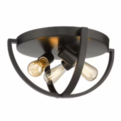 Golden Colson 3-Light 14" Ceiling Light in Etruscan Bronze - 3167-FM15-EB