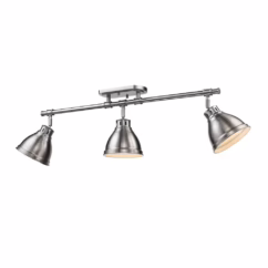 Golden Duncan 3-Light Track Light in Pewter