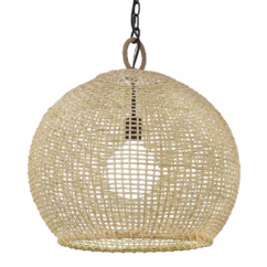 Golden Reed Pendant Light in Matte Black - 1078-L-BLK-BB
