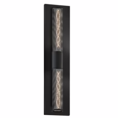 Gotham 26" 2-Light Panel Wall Sconce in Textured Black