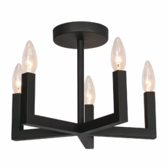 Grace 5-Light Ceiling Mount in Black