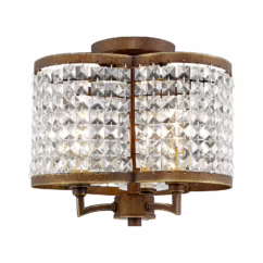 Grammercy 3-Light Ceiling Mount in Hand Applied Palacial Bronze