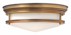 Hadley 3-Light Flush Mount Ceiling Light In Brushed Bronze