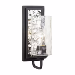 Hammer Time Wall Sconce in Carbon with Polished Stainless