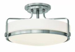 Harper 3-Light Semi-Flush Ceiling Light In Brushed Nickel