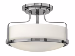 Harper 3-Light Semi-Flush Ceiling Light In Chrome