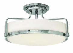 Harper 3-Light Semi-Flush Ceiling Light In Chrome