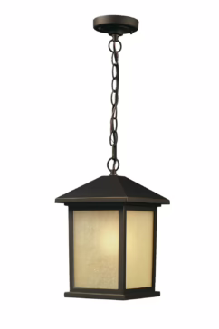 Holbrook 1-Light Outdoor Chain Mount Ceiling Fixture Light In Oil Rubbed Bronze