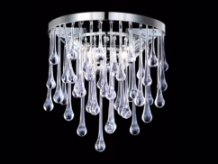 Hollywood Blvd. 2-Light Wall Sconce in Polish Nickel with Clear Glass Tear Drops