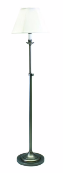 House of Troy Club Floor Lamp in Antique Silver Finish