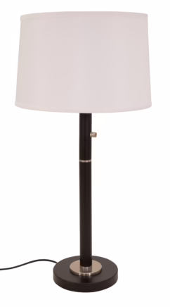 House of Troy Rupert 3-Light 31" Table Lamp in Granite with Satin Nickel Accents