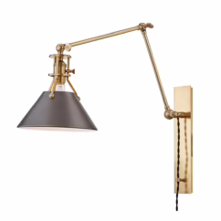 Hudson Valley Metal No.2 by Mark D. Sikes 30" Swing Arm Wall Lamp in Distressed Bronze