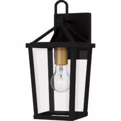 Hull 1-Light Outdoor Wall Mount in Matte Black
