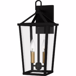 Hull 2-Light Outdoor Wall Mount in Matte Black