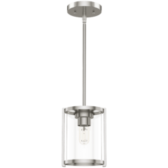 Hunter Astwood 1-Light Mini Pendant in Brushed Nickel