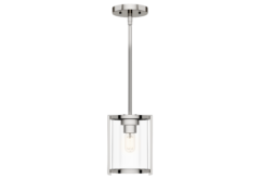 Hunter Astwood 1-Light Mini Pendant in Polished Nickel