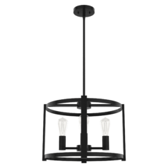 Hunter Astwood 4-Light Chandelier in Matte Black
