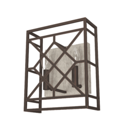 Hunter Langwood 2-Light Wall Sconce in Onyx Bengal