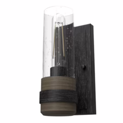 Hunter River Mill 1-Light Wall Sconce in Rustic Iron
