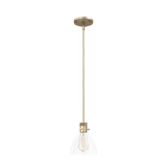Hunter Van Nuys 1-Light Mini Pendant in Alturas Gold
