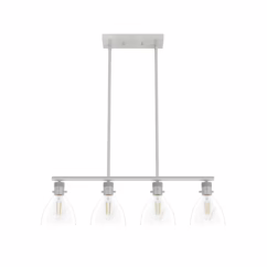Hunter Van Nuys 4-Light Linear Chandelier in Brushed Nickel
