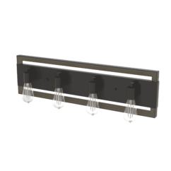 Hunter Woodburn 4-Light Bathroom Vanity Light in Noble Bronze