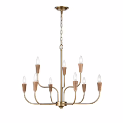Inga 9-Light Chandelier in Brass