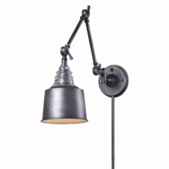 Insulator Glass 1-Light Wall Sconce in Weathered Zinc