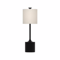 Issa 1-Light Table Lamp in Matte Black