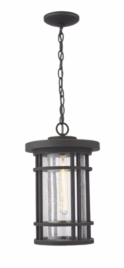 Jordan 1-Light Outdoor Chain Mount Ceiling Fixture Light In Oil Rubbed Bronze