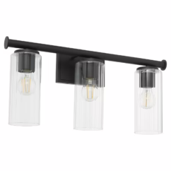 Juniper 3-Light Bathroom Vanity Light in Matte Black