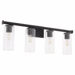 Juniper 4-Light Bathroom Vanity Light in Matte Black