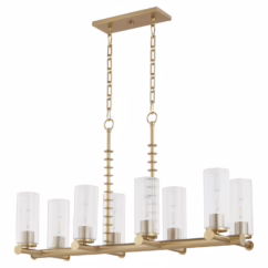 Juniper 8-Light Chandelier in Aged Brass