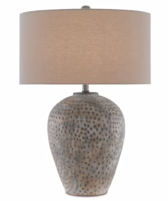 Junius 1-Light Table Lamp in Earth Gray