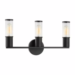 Klarice 3-Light Wall Sconce in Black