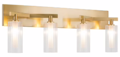 Kristof 4-Light Wall Sconce in Aged Gold Brass
