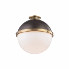 Latham Ceiling Light in Aged Distressed Bronze