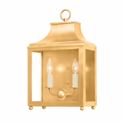 Leigh 2-Light Wall Sconce in Vintage Gold Leaf